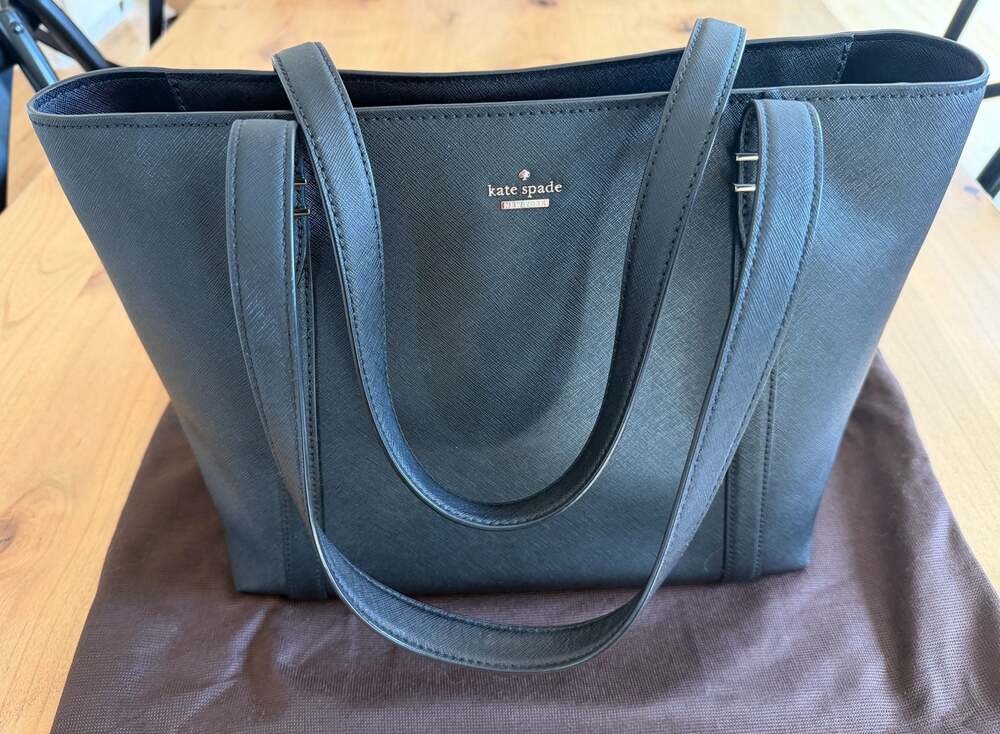 Kate Spade New York Black Saffiano Leather Tote Bag